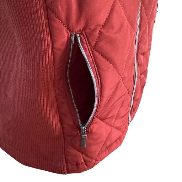 CJ Banks Quilted Vest Burnt Orange Size X/14W - Picture 2 of 9